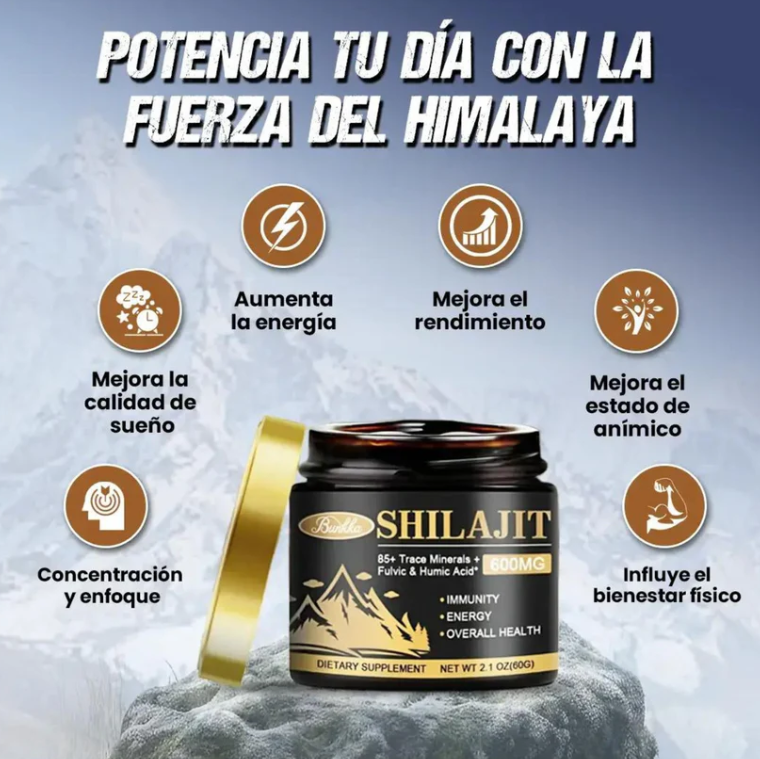 🔥 ÚLTIMA OFERTA - Shilajit Pura Del Himalaya 🏔 | +87 Minerales Vitales