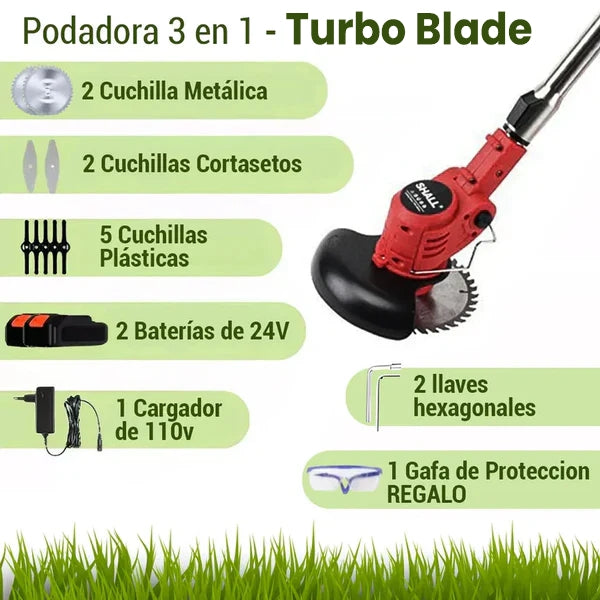 🔥 ¡ÚLTIMAS UNIDADES! - GUADAÑA INALÁMBRICA TURBO BLADE + 2 BATERÍAS 48V GRATIS 🔋🌿✂️